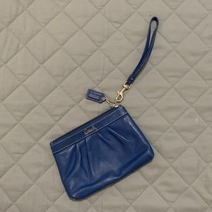 Leather coach wristlet